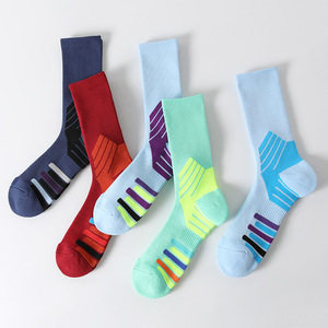 Mỹ Thể Thao Chuyên Nghiệp Bóng Rổ Vớ Cho Nam Giới Phụ Nữ Thanh Thiếu Niên Dài Ống Mồ Hôi Hấp Thụ Khử Mùi Dày Khăn Dưới - Product Image 2