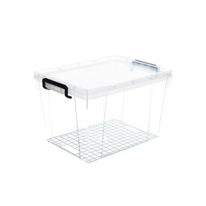 Caja de almacenamiento transparente, organizador de plástico con tapa, tamaño extra grande para ropa y juguetes, tipo rectangular de color sólido - Product Image 3