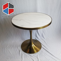 Jambes de table tulipe dorée, 2 pièces