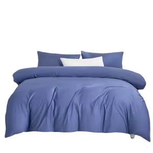 Set di biancheria da letto 4 pezzi eco-friendly per tutte le stagioni in cotone 100% copripiumino di alta qualità lenzuola tessuto stile Design semplice borsa - Product Image 1
