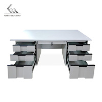 Société de Offre Spéciale Mobilier de bureau Bureau en acier Bureau Bureau en métal Table d'ordinateur avec tiroirs