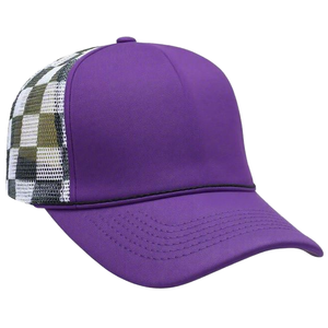 Tùy chỉnh rô lưới trucker cap-thời trang Nhân Quả kẻ sọc bọt dây mũ bóng chày cho nam giới và phụ nữ - Product Image 3