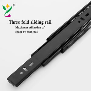 YUXING家具ハードウェア3つ折りキッチンキャビネットチャンネルガイド伸縮式レールランナーフルエクステンションボールベアリング引き出しスライド - Product Image 4