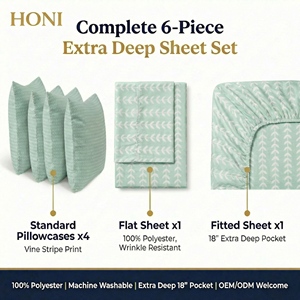 Ensemble de literie en microfibre HONI 90 g/m², léger, résistant aux plis, 3 pièces - Product Image 4