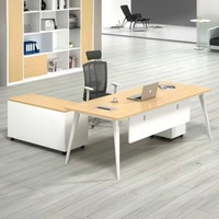 Muebles de Oficina de Lujo Personalizados de Alta Gama, Mesa de Jefe en Forma de L, Escritorio Ejecutivo para Presidente o CEO