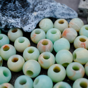 Двойной цвет Shoushan каменные Имитационные акриловые бусины с большими отверстиями прямые свободные бусины для браслетов аксессуары для браслетов <span class=keywords><strong>Abacus</strong></span> бусины - Product Image 3