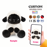 Jouet en peluche mouton personnalisé en usine, en coton PP super doux, haute qualité, fonction anti-stress, design anime, mignon, kawaii, brodé