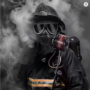 Respirador Facial Reutilizable, Máscara de Gas Nuclear y Química de Supervivencia con Filtro de Carbón Activado, Equipo de Supervivencia de Plástico Resistente a la Pintura - Product Image 5