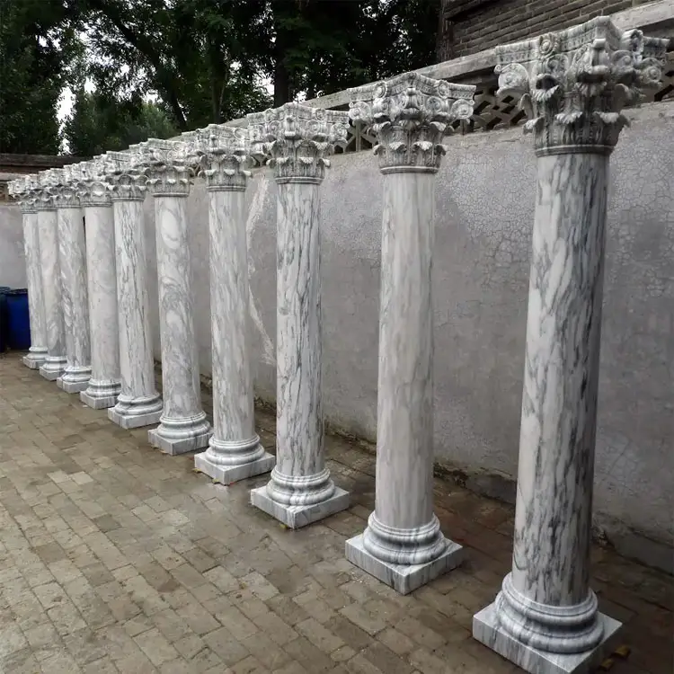 Hause Dekorative Verwendet Natürliche Stein Säulen Granit Marmor Römischen spalten