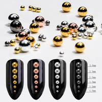 Breloques 3D en alliage de style japonais pour nail art, assortiment or, argent, or rose, boîte de 12 compartiments, vente en gros