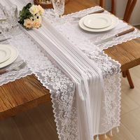 Nappe de mariage carrée blanche en dentelle tissée à motif floral, style moderne, écologique, réutilisable, durable, anti-poussière