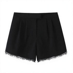 Shorts mi-taille vintage respirants et écologiques, ornés de dentelle tissée, très stylés, nouvelle collection printemps 2026 - Product Image 2