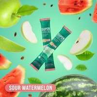 Poudre d'électrolytes verte pour adultes, marque privée OEM, SUPER GREENS, compléments alimentaires à base de plantes, apportant de l'énergie, 20g, vente directe