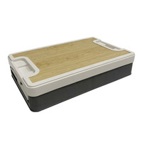 Produit d'extérieur de vente chaude organisateurs de couvercle en bois coffre en plastique boîte pliante avec couvercle d'arbre