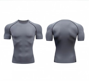 T-shirt de sport à compression ventre plat haute élasticité, respirant, séchage rapide, amincissant, pour entraînement et mise en forme corporelle - Product Image 4