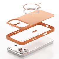 Coque de téléphone mobile mate premium avec surmoulage, protection contre les chutes, étui magnétique pour iPhone 17 Series