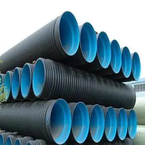Haojia ống PE đôi tường sóng ống chất lượng cao HDPE cho hệ thống thoát nước tùy chỉnh ống cống nhựa SN4 SN8 110-800mmmm