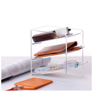 Trong Suốt <span class=keywords><strong>Acrylic</strong></span> Văn Phòng Phẩm Lưu Trữ Giá Văn Phòng Nguồn Cung Cấp Hiển Thị Giá Xiên Bút Chủ Đa Chức Năng Bút Trường Hợp - Product Image 5