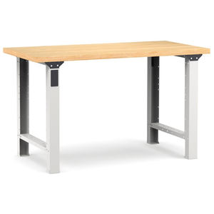 Banco DE TRABAJO gris Fami Master 150cm con tapa de madera - Product Image 1