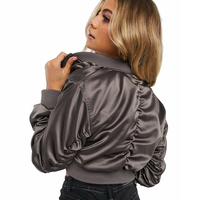 Veste d'hiver brillante en Nylon pour femmes, haut court, tendance, personnalisé, OEM, collection