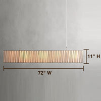 Lustre linéaire moderne de 72 pouces pour la décoration intérieure, design moderne, salon, café, restaurant, grand luminaire suspendu en acrylique LED