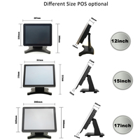 Caisse enregistreuse informatique 15'' Système POS Distributeur automatique PC électronique Écran tactile capacitif Tout-en-un