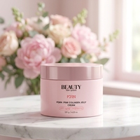 Crème hydratante pour le visage à la gélatine de collagène rose, collagène hydrolysé, acide hyaluronique, squalane végétal, anti-âge, éclaircissante