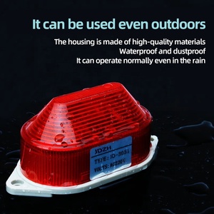 Thu nhỏ 12V <span class=keywords><strong>LED</strong></span> flash Strobe ánh sáng công nghiệp tín hiệu khẩn cấp cảnh báo đèn âm thanh tiếng bíp báo động chỉ số làm bằng nhựa bền - Product Image 2