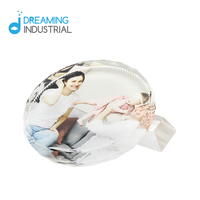 Plaques de récompense rondes vierges pour sublimation, cadre photo en cristal, médaille, trophées en cristal pour sublimation