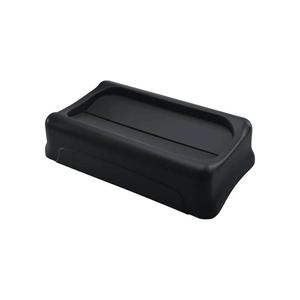 Rubbermaid Tapa Polietileno Negro W297xD521 mm traje. Para residuos reciclables. Tapa abatible de 60/87 L - Product Image 1