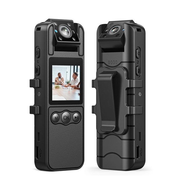 1.3 Inch 1080P Mini Wearable Body Camera Audio Video 6H Battery Fill Light 180 Rotatable Lens Nightshot TF for Outdoor