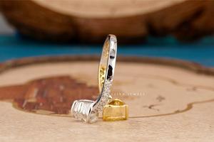Elegant Pears Valentine Ring Diamond Ring <b>Handmade</b> <b>Jewelry</b> Sparkling Timeless Design Perfect For Engagement Anniversary - Product Image 3