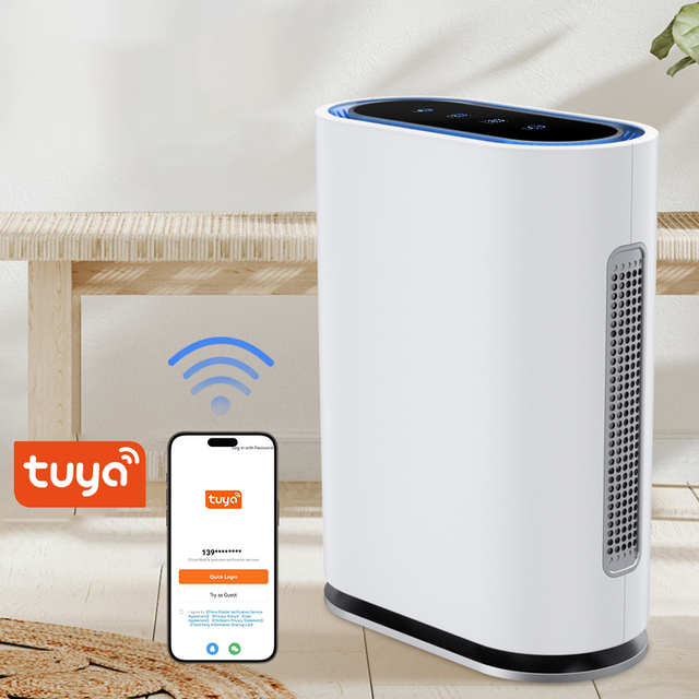 Tuya APP Supplier High Air Purifier Efficiency Customized Air Filter Hepa Filter Activated Carbon Filter Pm2.5 Dust Purifier