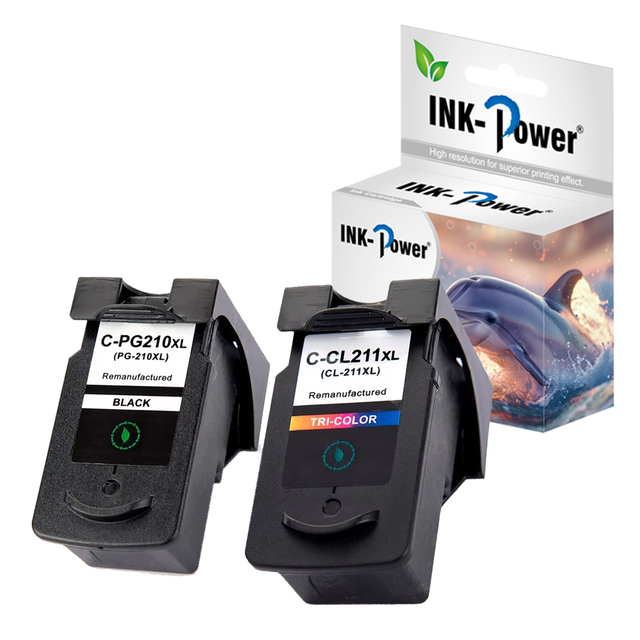 INK-POWER 210 210XL PG210 CL-211 CL211 CL 211 211XL Black Remanufactured Ink Cartridge for Canon Pimxa MX360 MP 280 Printer