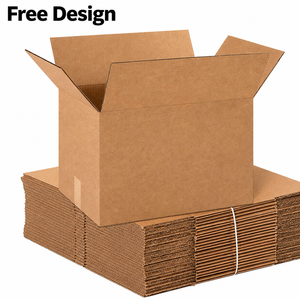 Custom Kraft Corrugated Cardboard Moving Boxes Wholesale Stackable Reusable Brown Shipping Box 3 5 Layers Package Carton Boxes