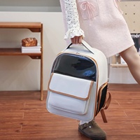 Bolsa de Transporte para Mascotas Resistente al Agua con Múltiples Ventanas de Malla, Mochila de Viaje Portátil para Gatos, para Paseos Diarios al Aire Libre