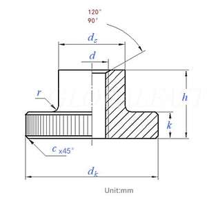 공장 패스너 DIN466 광택 Knurl 엄지 너트 M3 칼라 미터법 널링 너트가있는 아연 도금 스테인레스 스틸 육각 윙 너트 - Product Image 2