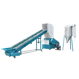 Industrial grinding scrap grinder pet recycle crusher plastic crushing machines with conveyor belt