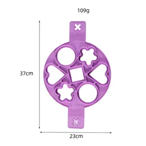 Antihaftbeschichtetes Silikon-Ei-Ring-Tablett leicht zu reinigende Ei-Ring-Formen für Eier, Pfannkuchen, Frühstück-Sandwichs