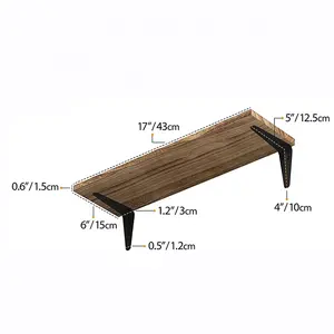 Glad Oppervlak Wandsteun Vertoningsrek Hoogtepunten Decor Houten Plank
