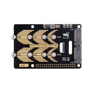 Adaptador Raspberry <span class=keywords><strong>PI</strong></span> 5 PCIe a 2-Ch M.2 HAT + (B) Borad Compatible con 2280/2260/2242/2230 NVMe M.2 SSD NVMe HAT para Rpi 5 - Product Image 3