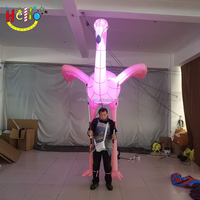 Costume géant gonflable de flamant rose pour défilé