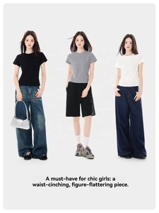 Camisetas de mujer <span class=keywords><strong>sexys</strong></span> de marca, lisas, de algodón, de talla grande, de verano, al por mayor, bordadas, informales, ajustadas, estampadas - Product Image 4