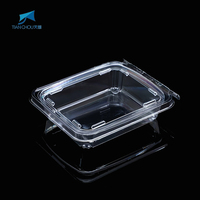Vente en gros en usine de boîtes d'emballage à biscuits à clapet transparentes jetables pour animaux de compagnie boîtes à salade blister en plastique transparent