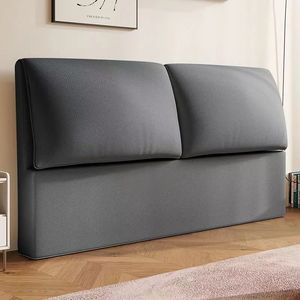 Upholstered Leather <b>Headboard</b> Solid Wood 2026 New Style Elephant Ear <b>Floor</b> <b>Standing</b> For Bed - Product Image 4