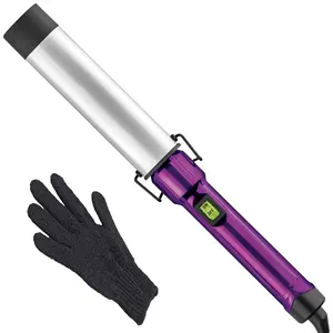 Messy Waves and Massive Shine Clamp-Free oval 38mm 1.5inch Barrel Curling Wand Iron