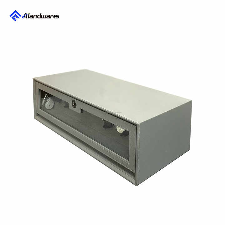 Luxury Biometric Metal Box Vault Fingerprint Sensor Rotating Watch ...