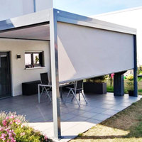Toldo lateral motorizado con cremallera, persiana enrollable ziptrack, muy utilizado