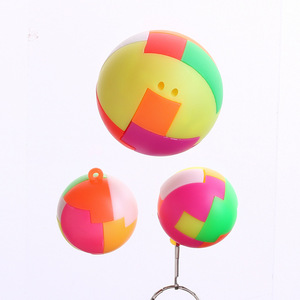 Pendientes Colgantes de Bola de Plástico con Diseño de Candado Kongming, Unisex, Clásicos, Juguete Intelectual, Rompecabezas de Ensamblaje, Joyería - Product Image 5