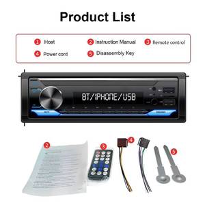 Reproductor MP3 Estéreo 1 Din, Transmisor FM, BT 5.0, 2 Puertos USB, Pantalla LCD Grande, Amplificador para Auto con Alcance de 10m - Product Image 3